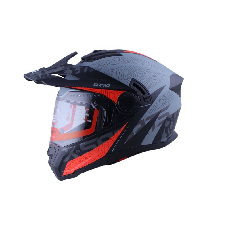 CASCO X-SPORTS 165 GIRARD MATE GRIS NARANJA