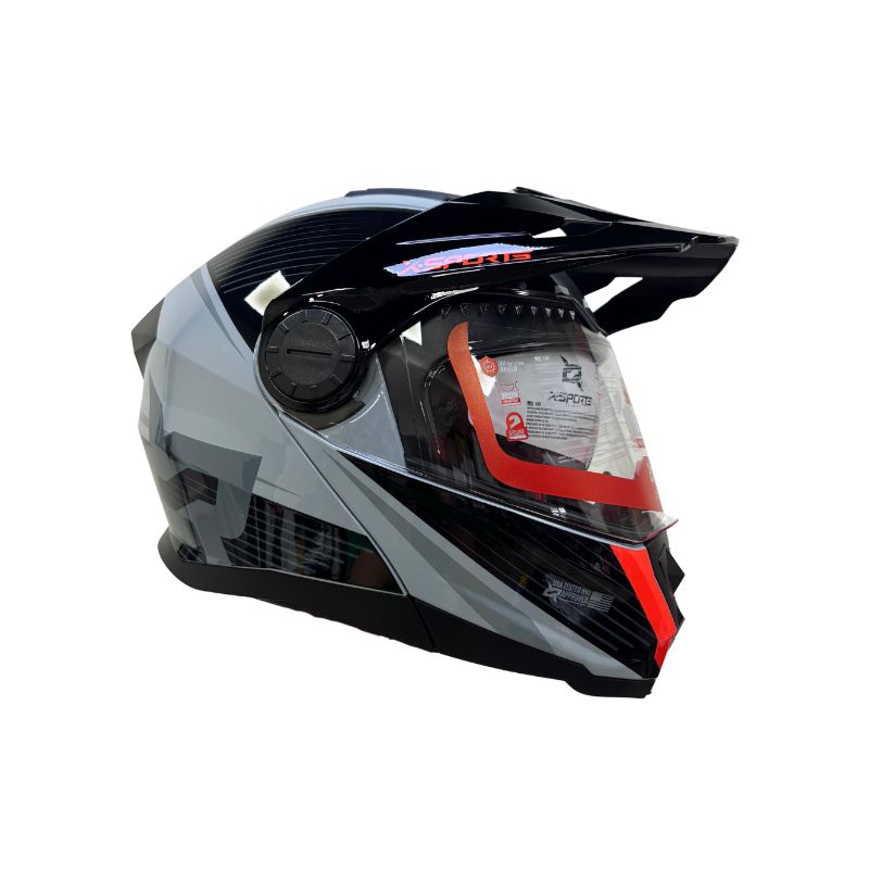 CASCO X-SPORTS 165 MOONK GRIS ROJO