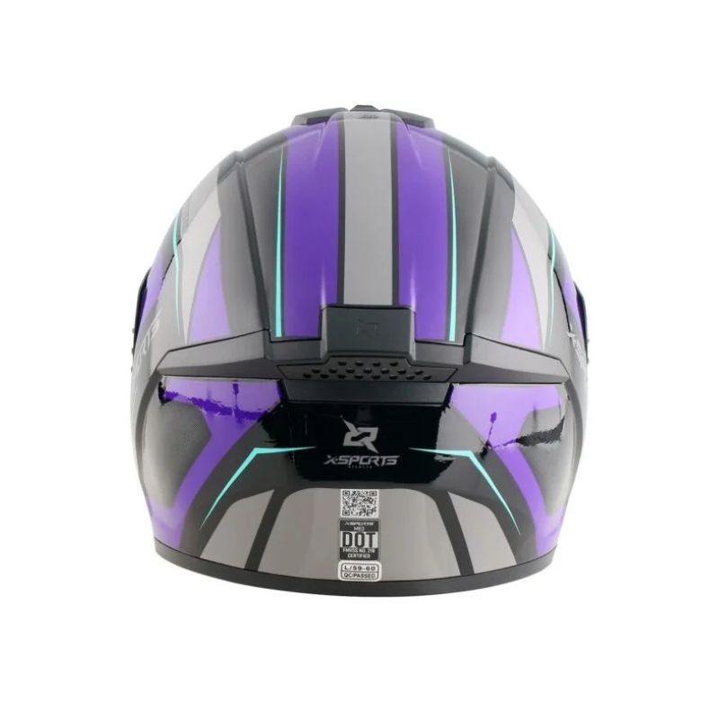 CASCO X-SPORTS M63 BROKER NEGRO MORADO