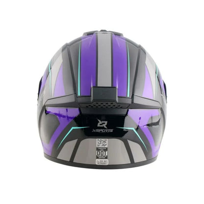 CASCO X-SPORTS M63 BROKER NEGRO MORADO
