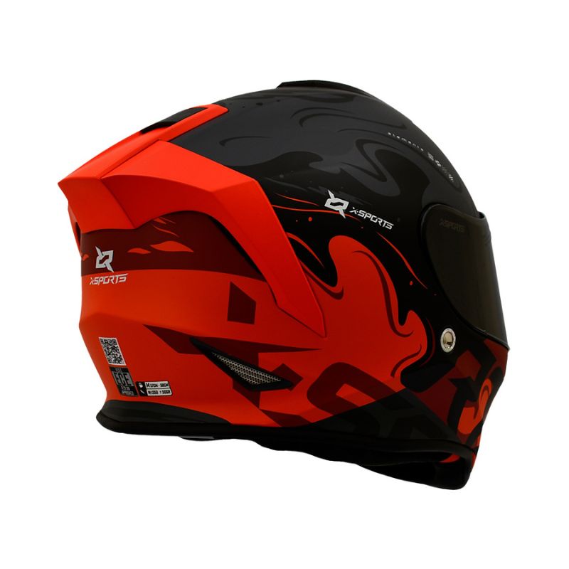 CASCO X-SPORTS V151 ELEMENTS MATE ROJO VISOR HUMO