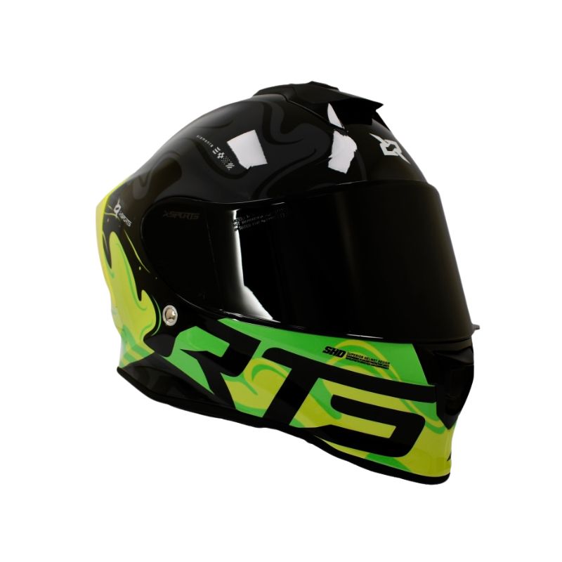 CASCO X-SPORTS V151 ELEMENTS VERDE VISOR HUMO