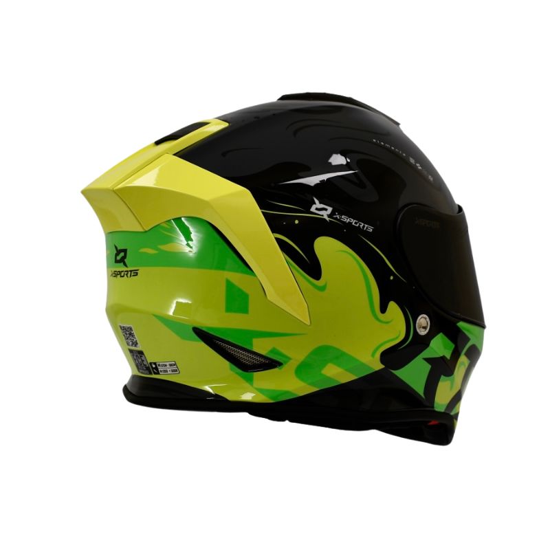 CASCO X-SPORTS V151 ELEMENTS VERDE VISOR HUMO