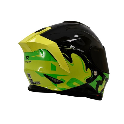 CASCO X-SPORTS V151 ELEMENTS VERDE VISOR HUMO
