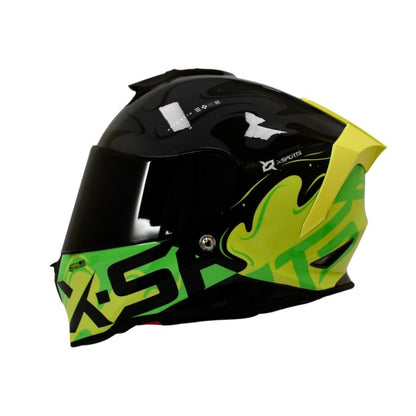 CASCO X-SPORTS V151 ELEMENTS VERDE VISOR HUMO