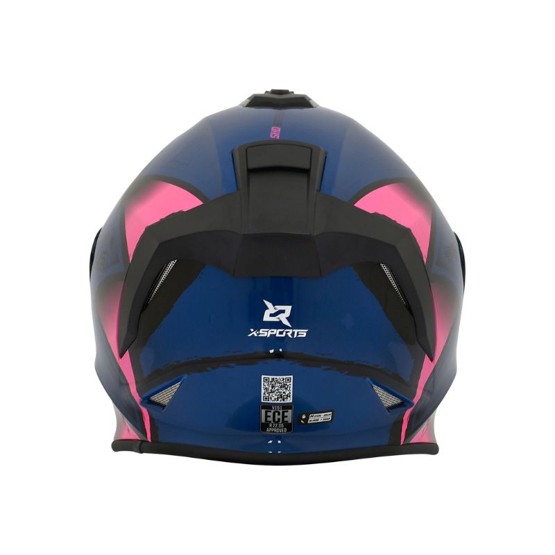 CASCO X-SPORTS V151 SWAMP AZUL FUCSIA