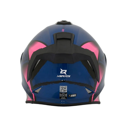CASCO X-SPORTS V151 SWAMP AZUL FUCSIA