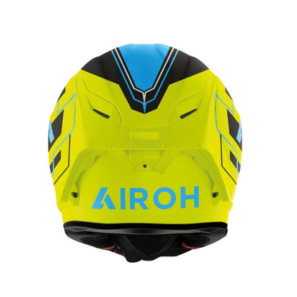 CASCO AIROH GP550 S CHALLENGE AZUL AMARILLO