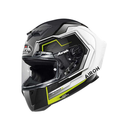 CASCO AIROH GP550 S RUSH BLANCO AMARILLO NEGRO