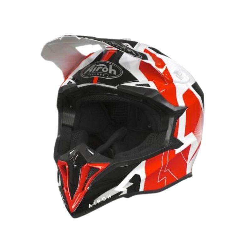 CASCO AIROH WRAAP RAZE ROJO BLANCO