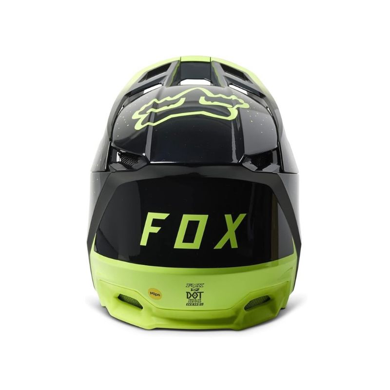 CASCO FOX V2 VIZEN NEGRO AMARILLO NEON