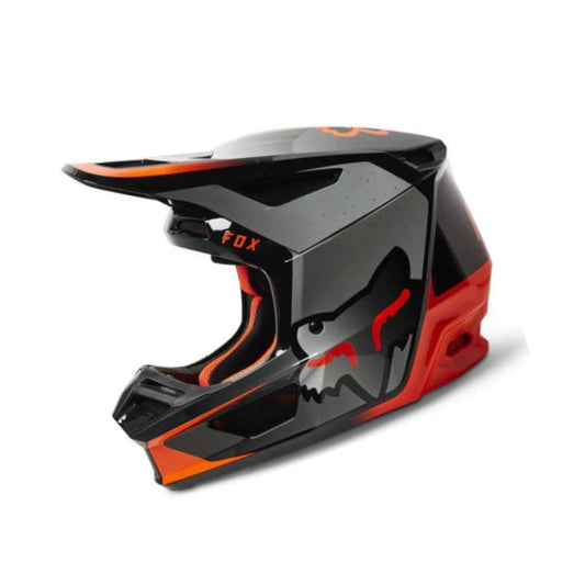 CASCO FOX V2 VIZEN NEGRO NARANJA