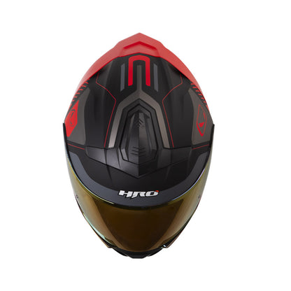 CASCO HRO 3440 DV TIMER MATE NEGRO ROJO VISOR IRIDIUM ROJO