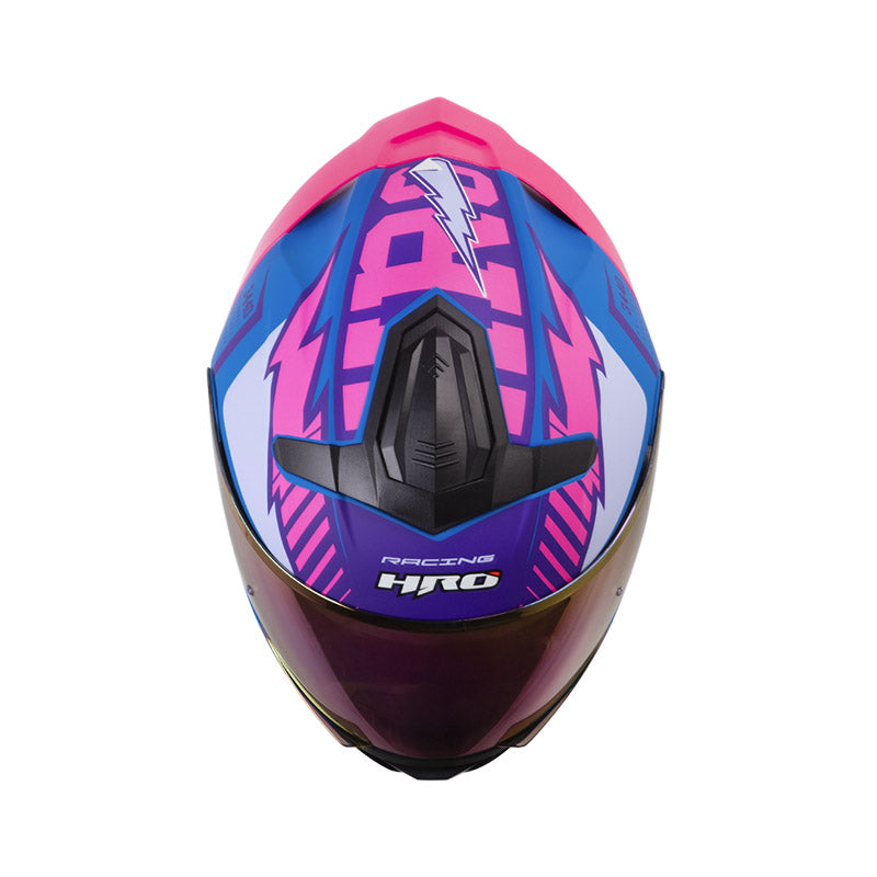 CASCO HRO 3440 DV TRACK SPEC MATE AZUL FUCSIA VISOR IRIDIUM