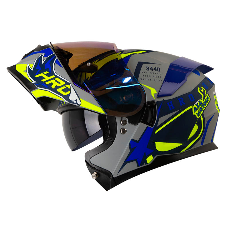 CASCO HRO 3440 DV TRACK SPEC MATE GRIS AMARILLO NEON IRIDIUM