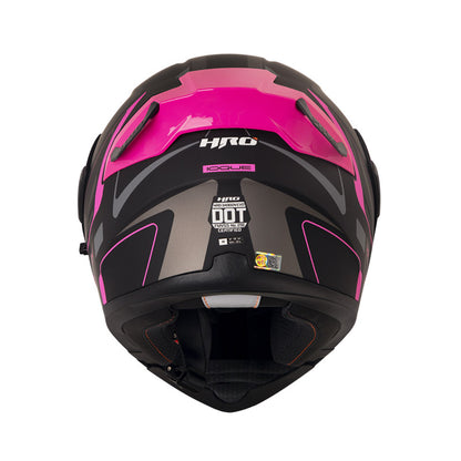 CASCO HRO HRO-3400DV IOQUE MATE NEGRO FUCIA