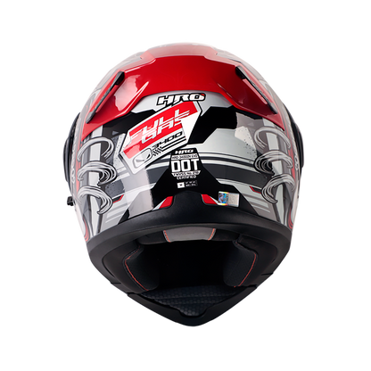 CASCO HRO HRO-3400DV FULL GAS GRIS OSCURO ROJO IRIDIUM