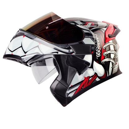 CASCO HRO HRO-3400DV FULL GAS GRIS OSCURO ROJO IRIDIUM