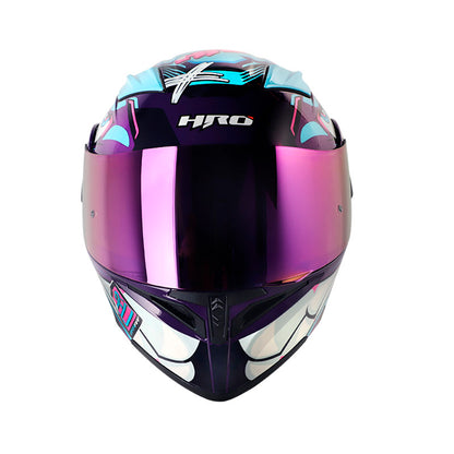 CASCO HRO HRO-3400DV FULL GAS MORADO AZUL VISOR IRIDIUM