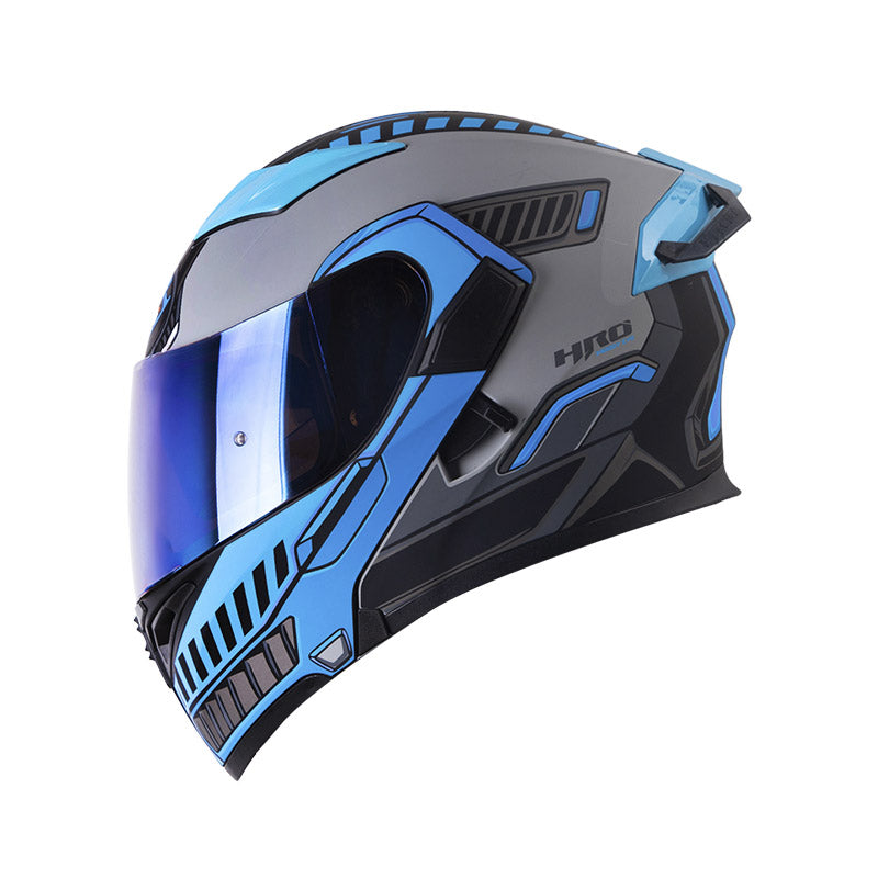 CASCO HRO HRO-3400DV ROVER MATE NEGRO AZUL VISOR IRIDIUM