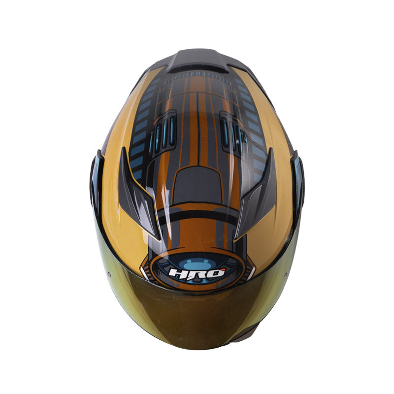 CASCO HRO HRO-3400DV ROVER NEGRO AZUL VISOR IRIDIUM ROJO