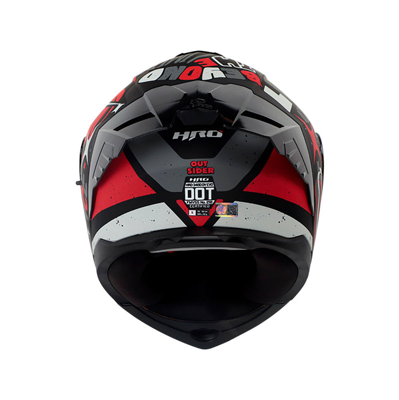 CASCO HRO HRO-3480DV EVO OUT SIDER MATE NEGRO ROJO IRIDIUM