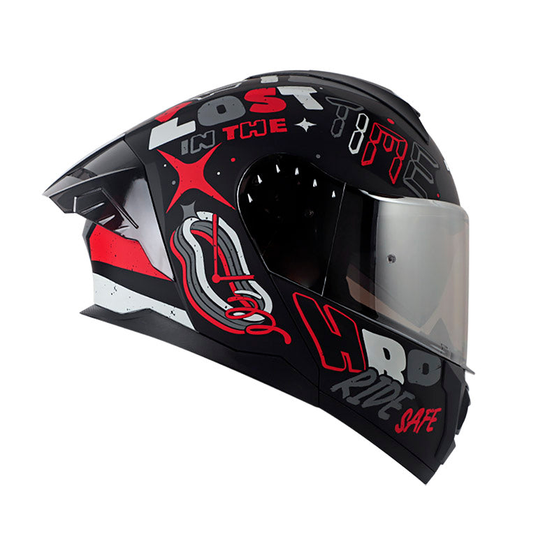 CASCO HRO HRO-3480DV EVO OUT SIDER MATE NEGRO ROJO IRIDIUM