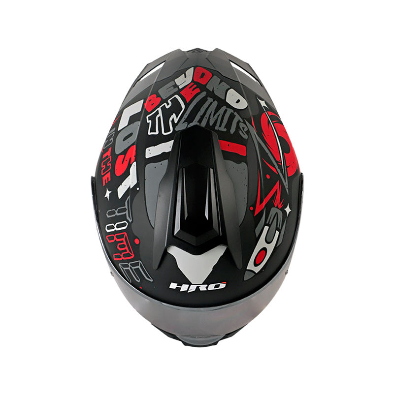 CASCO HRO HRO-3480DV EVO OUT SIDER MATE NEGRO ROJO IRIDIUM