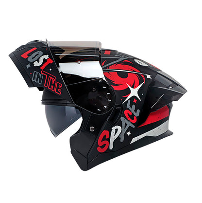 CASCO HRO HRO-3480DV EVO OUT SIDER MATE NEGRO ROJO IRIDIUM