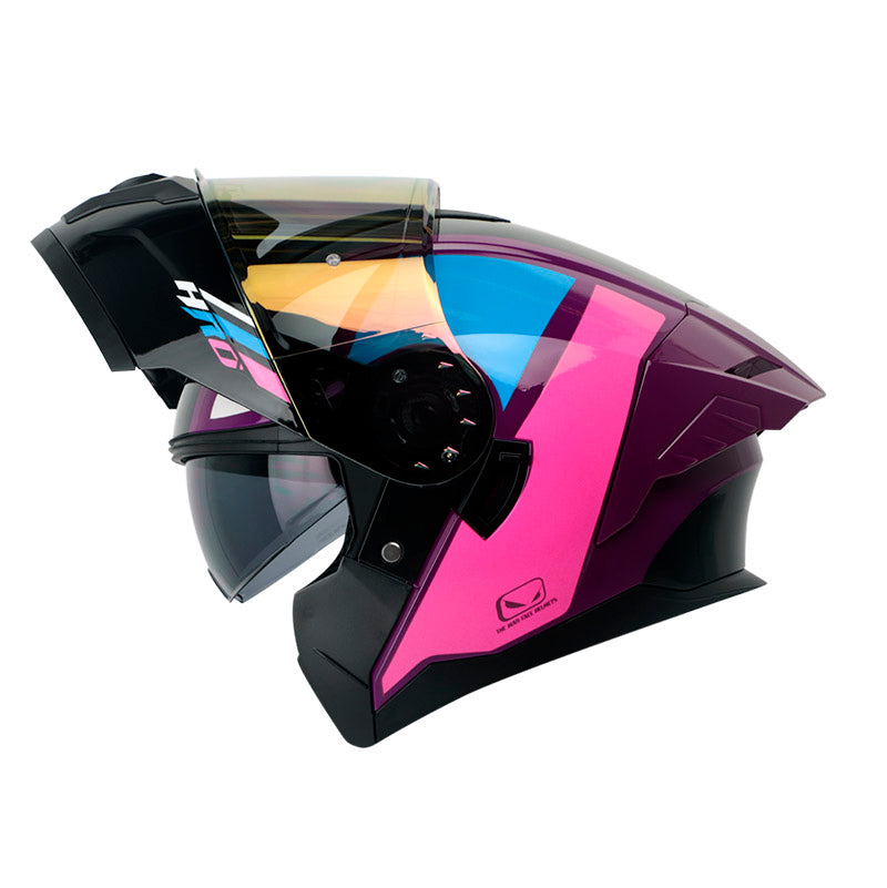 CASCO HRO HRO-3480DV EVO RACESPEC MORADO FUCSIA IRIDIUM