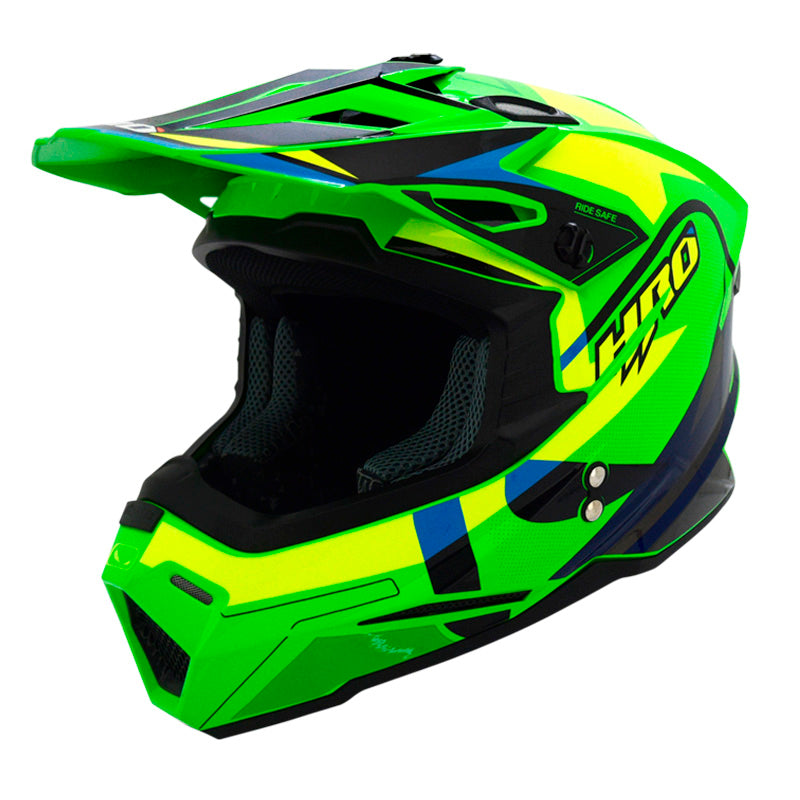 CASCO HRO HRO-MX03 VIZTRO VERDE NEON AMARILLO NEON