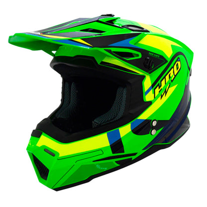 CASCO HRO HRO-MX03 VIZTRO VERDE NEON AMARILLO NEON