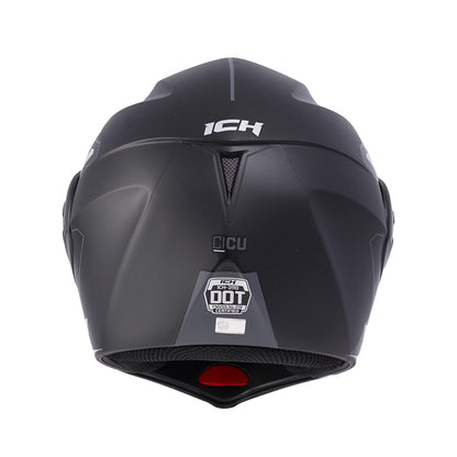 CASCO ICH-3110DV CICU MATE NEGRO FUCSIA VISOR PLATA