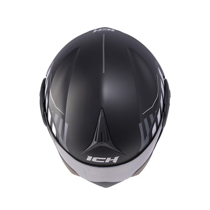 CASCO ICH-3110DV CICU MATE NEGRO FUCSIA VISOR PLATA