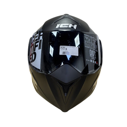 CASCO ICH-3110DV CICU NEGRO BLANCO VISOR PLATA