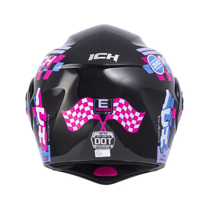 CASCO ICH ICH-3110S ERACER MATE NEGRO MORADO CLARO