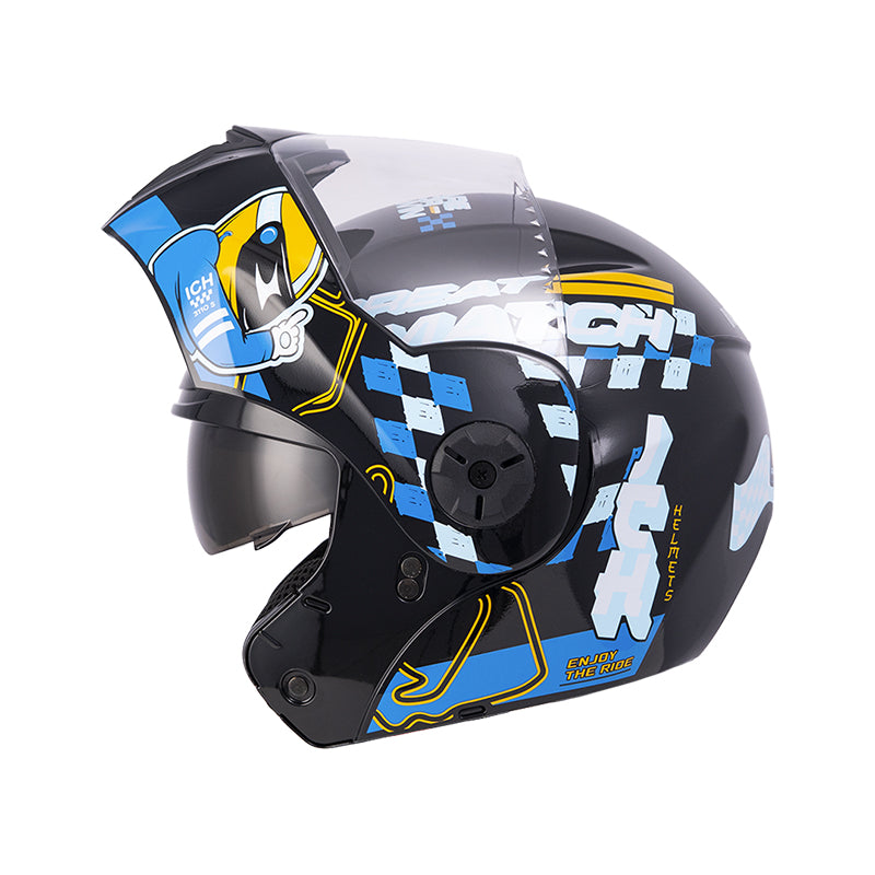 CASCO ICH ICH-3110S ERACER NEGRO NARANJA