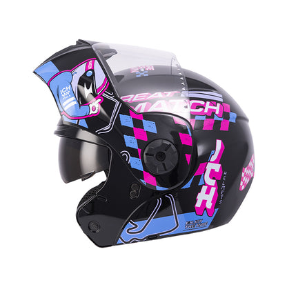 CASCO ICH ICH-3110S ERACER MATE NEGRO MORADO CLARO