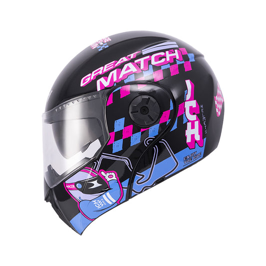 CASCO ICH ICH-3110S ERACER MATE NEGRO MORADO CLARO