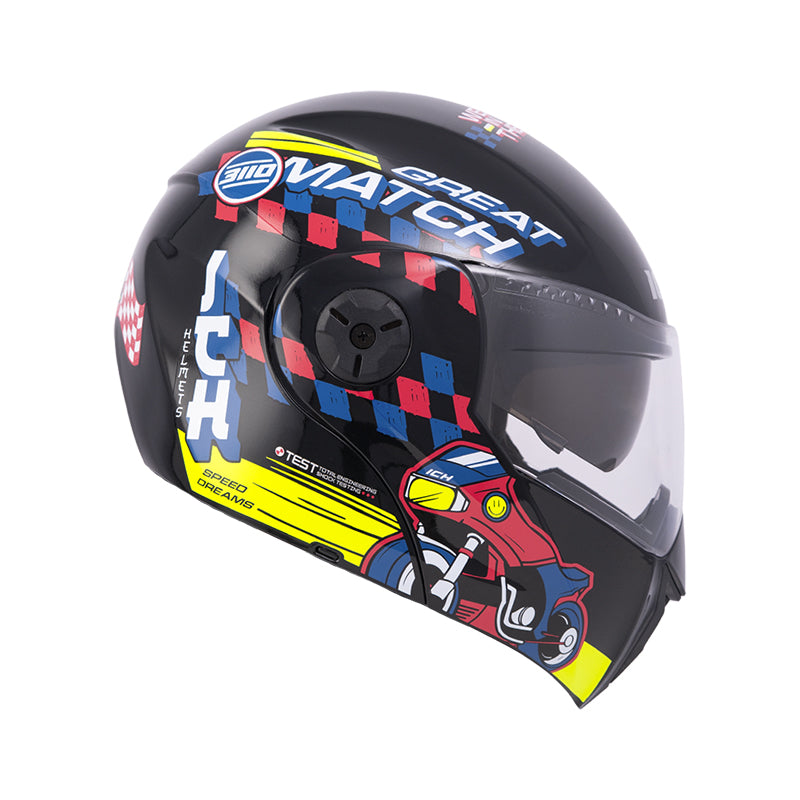 CASCO ICH ICH-3110S ERACER NEGRO AMARILLO NEON