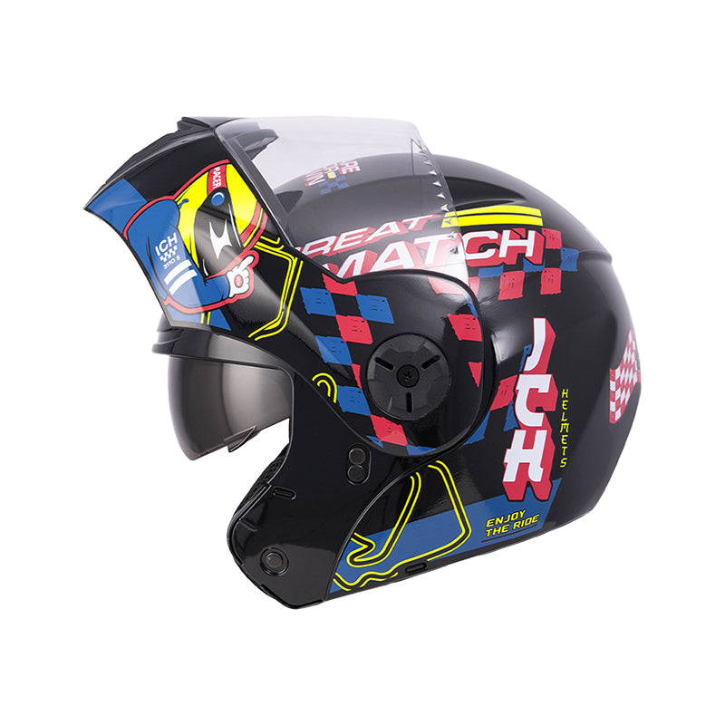 CASCO ICH ICH-3110S ERACER NEGRO AMARILLO NEON