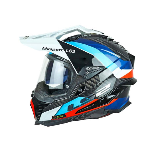 CASCO LS2 MX701 EXPLORER CARBON FRONTIER NEGRO AZUL