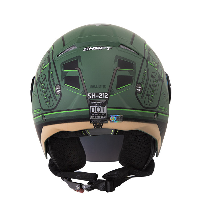 CASCO SHAFT SH-212 BALLISTIC MATE VERDE OSCURO NEGRO