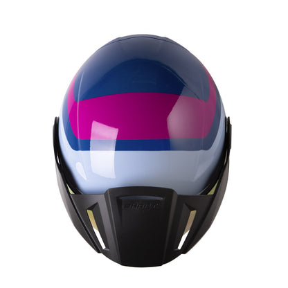 CASCO SHAFT SH-212 DUSTER AZUL OSCURO FUCSIA VISOR IRIDIUM