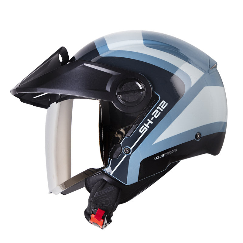 CASCO SHAFT SH-212 DUSTER AZUL CLARO GRIS CLARO IRIDIUM