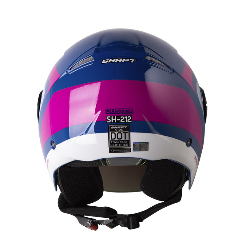 CASCO SHAFT SH-212 DUSTER AZUL OSCURO FUCSIA VISOR IRIDIUM