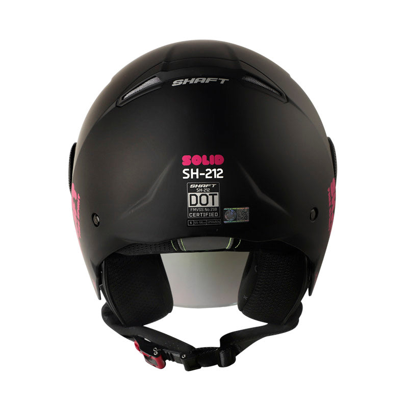 CASCO SHAFT SH-212 SOLID NEGRO FUCSIA VISOR HUMO CLARO