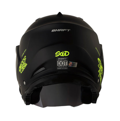 CASCO SHAFT SH-227 SOLID MATE NEGRO AMARILLO NEON