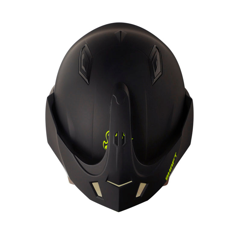 CASCO SHAFT SH-227 SOLID MATE NEGRO AMARILLO NEON