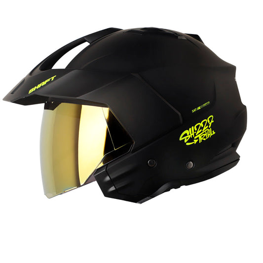 CASCO SHAFT SH-227 SOLID MATE NEGRO AMARILLO NEON